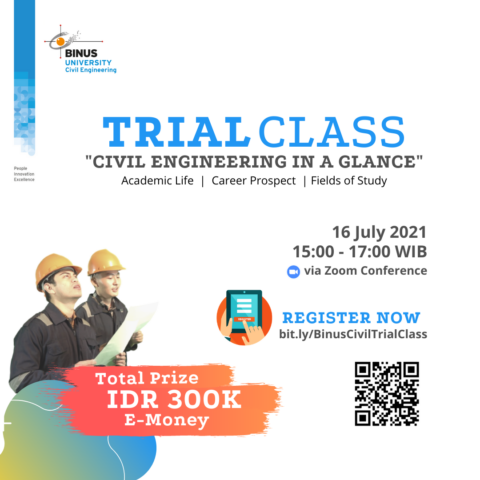 Trial Class Invitation 16 July 2021 – Civil Engineering BINUS University